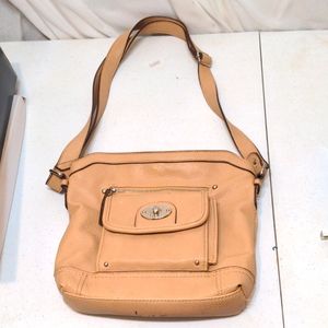 BOC tan purse with built in wallet on front